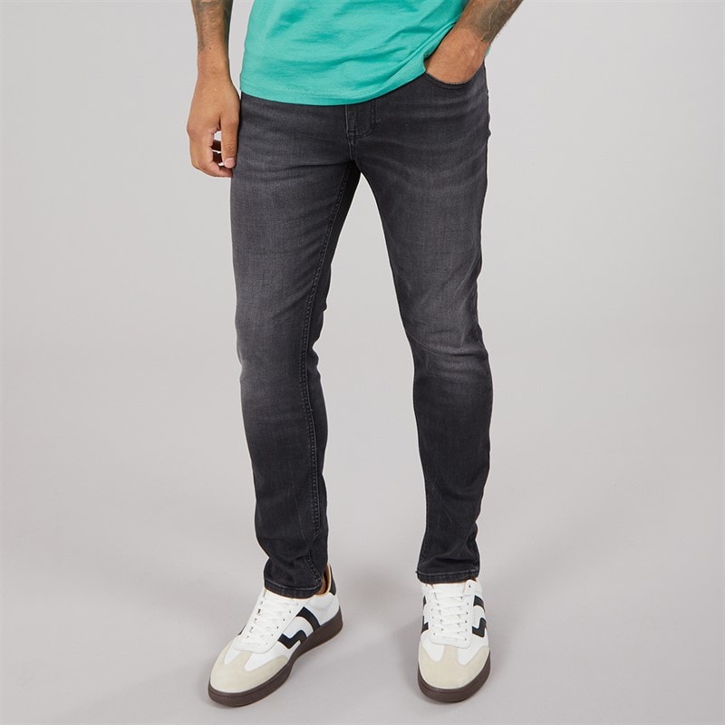 Tommy Jeans Mens Slim Tapered Jeans Denim Black