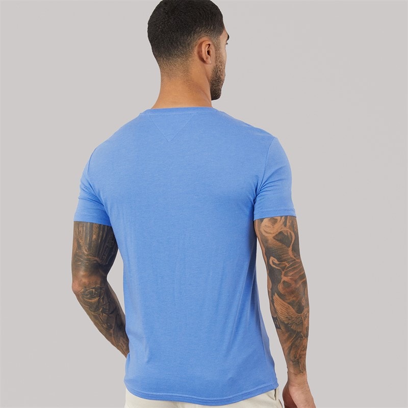 Tommy Jeans Mens Jaspe T-Shirt Blue Twilight Htr - Image 2