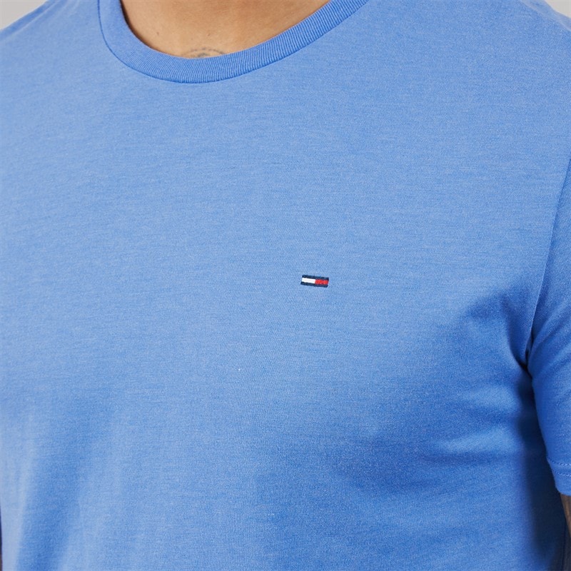 Tommy Jeans Mens Jaspe T-Shirt Blue Twilight Htr - Image 3