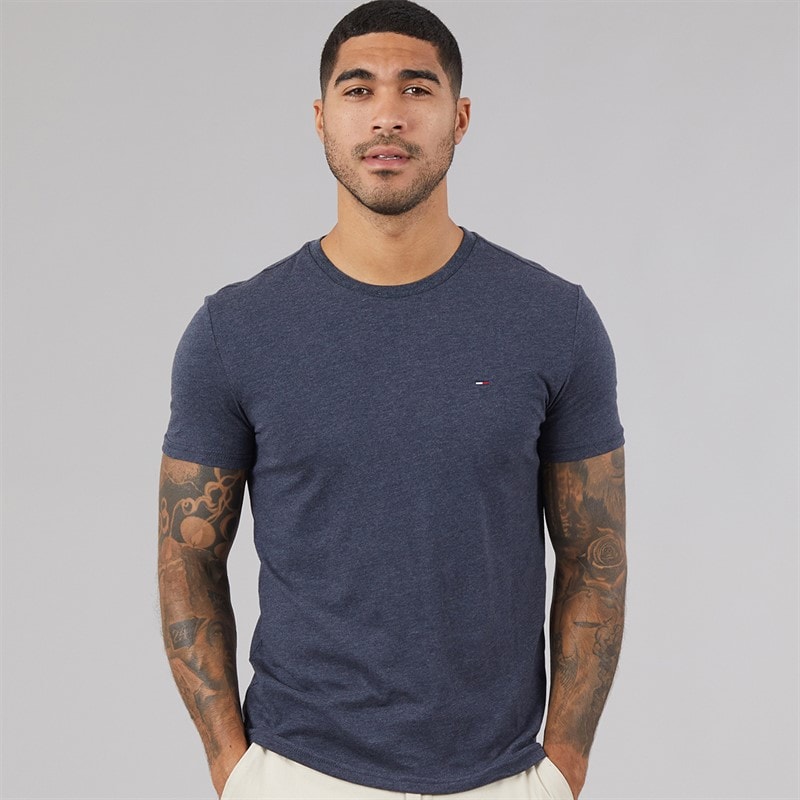 Tommy Jeans Mens Jaspe T-Shirt Dark Night Navy Htr
