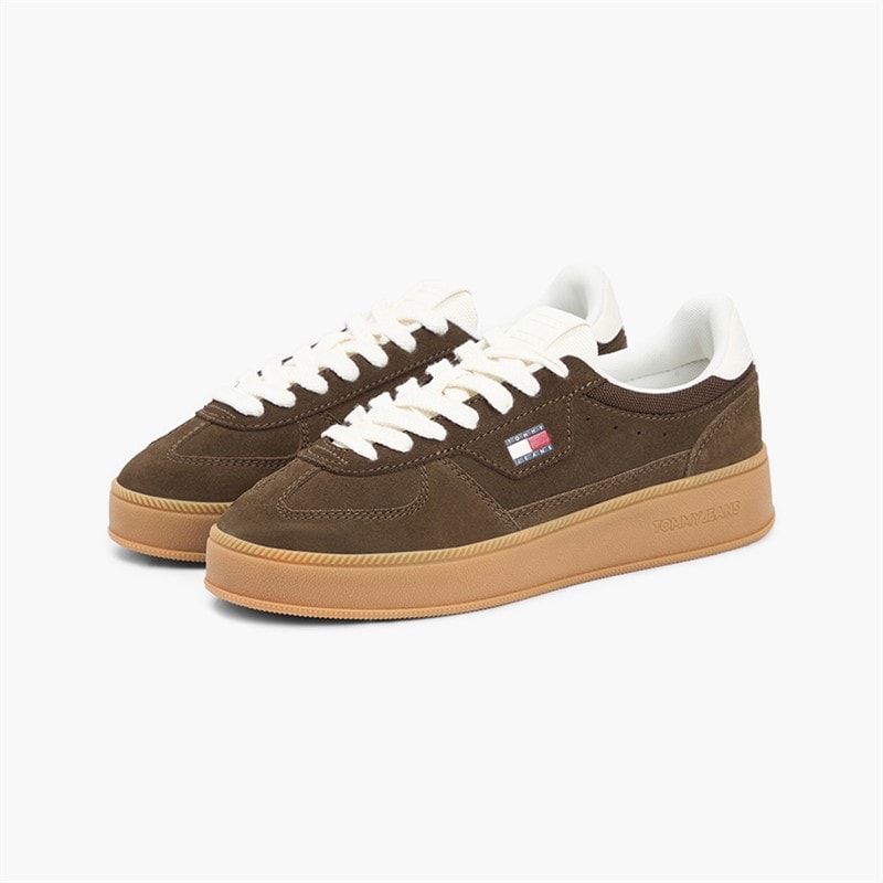 Tommy Jeans Womens The Greenwich Trainers Legacy Brown - Image 2