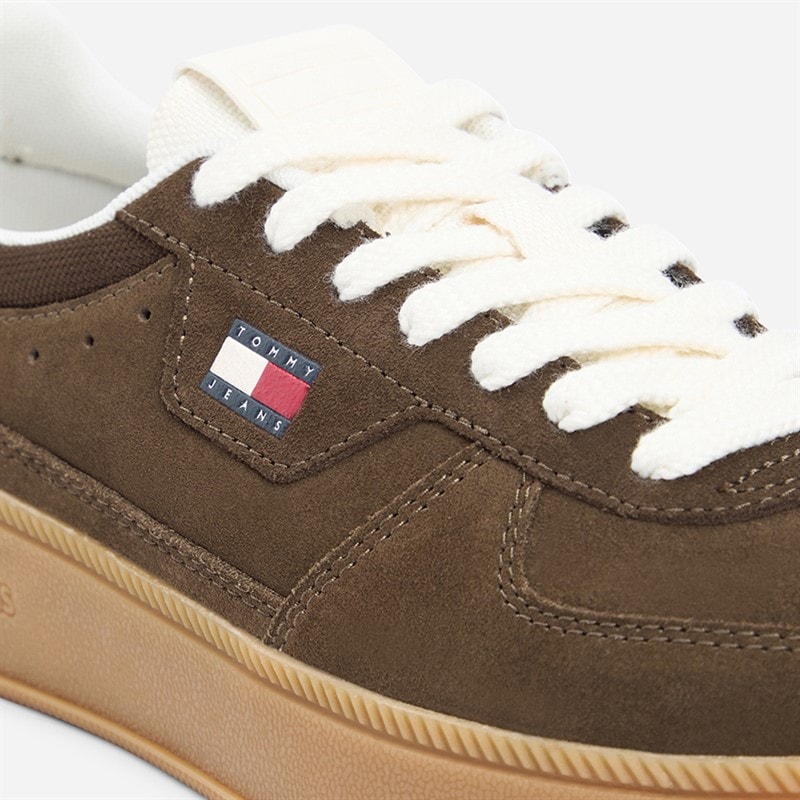Tommy Jeans Womens The Greenwich Trainers Legacy Brown - Image 5