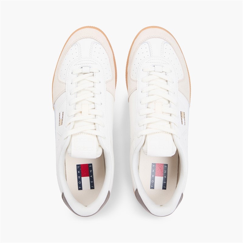 Tommy Jeans Mens The Greenwich Trainers Ivory/Dusty Brown - Image 4