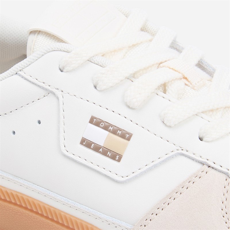 Tommy Jeans Mens The Greenwich Trainers Ivory/Dusty Brown - Image 5