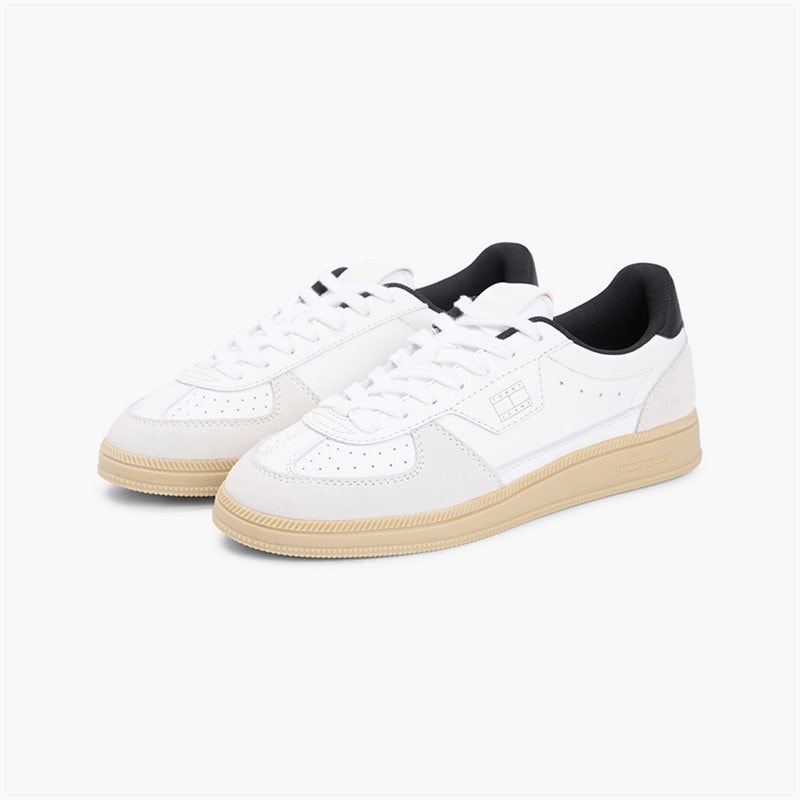 Tommy Jeans Womens The Greenwich Trainers Ecru/Black - Image 2