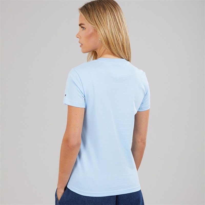 Tommy Jeans Womens Bubble T-Shirt Light Powdery Blue - Image 2