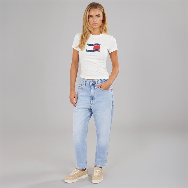 Tommy Jeans Womens Mom Jeans Denim Light - Image 4