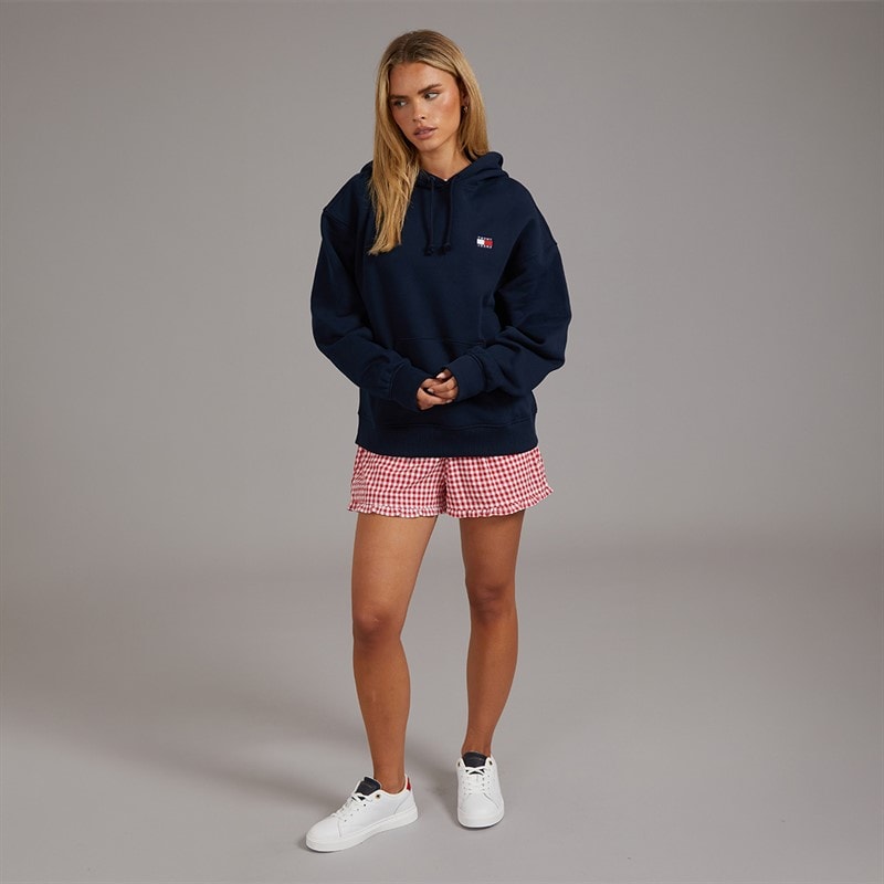 Tommy Jeans Womens Boxy Hoodie Dark Night Navy - Image 4