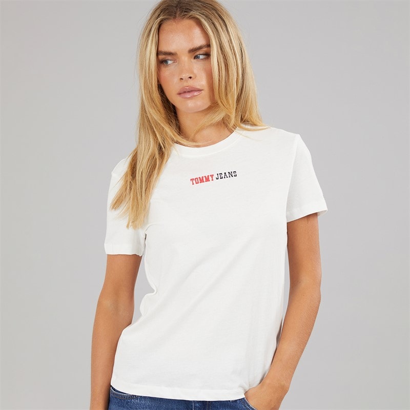 Tommy Jeans Womens Essential T-Shirt Ecru