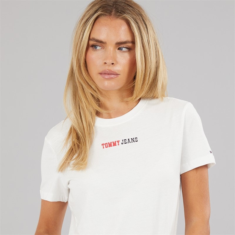 Tommy Jeans Womens Essential T-Shirt Ecru - Image 3