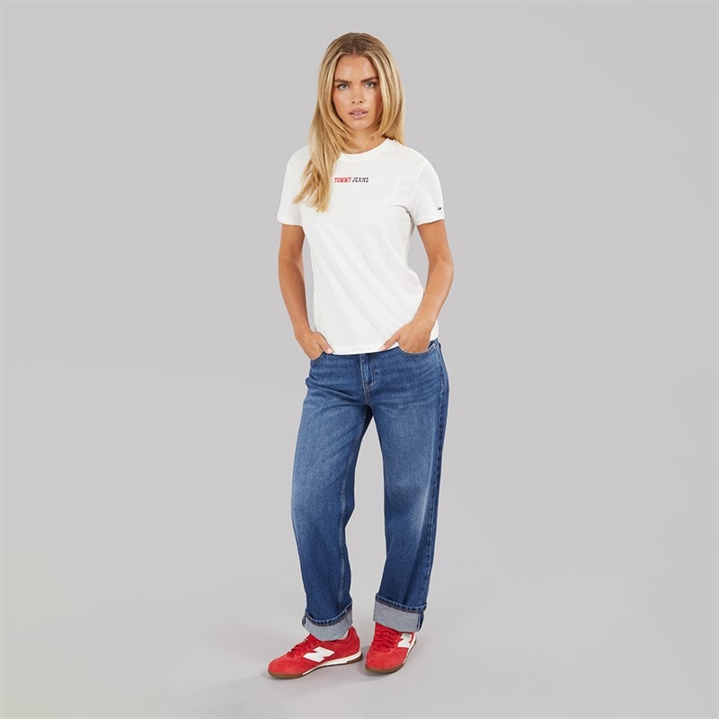 Tommy Jeans Womens Essential T-Shirt Ecru - Image 4