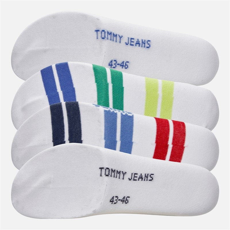 Tommy Jeans Mens Fushion Four Pack Trainer Socks Multi - Image 2