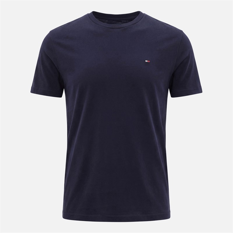 Tommy Jeans Mens Three Pack Slim Fit T-Shirts Black/Dark Blue/Ecru - Image 2