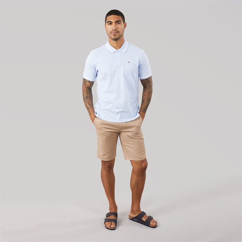 Tommy Jeans Mens Tipped Polo Shirt Moonlight Iris - Image 4