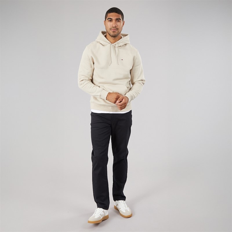 Tommy Jeans Mens Flag Hoodie Gulf Sand - Image 4