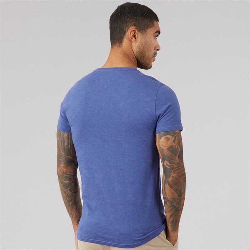 Tommy Jeans Mens Slim Fit T-Shirt Blue Storm - Image 2