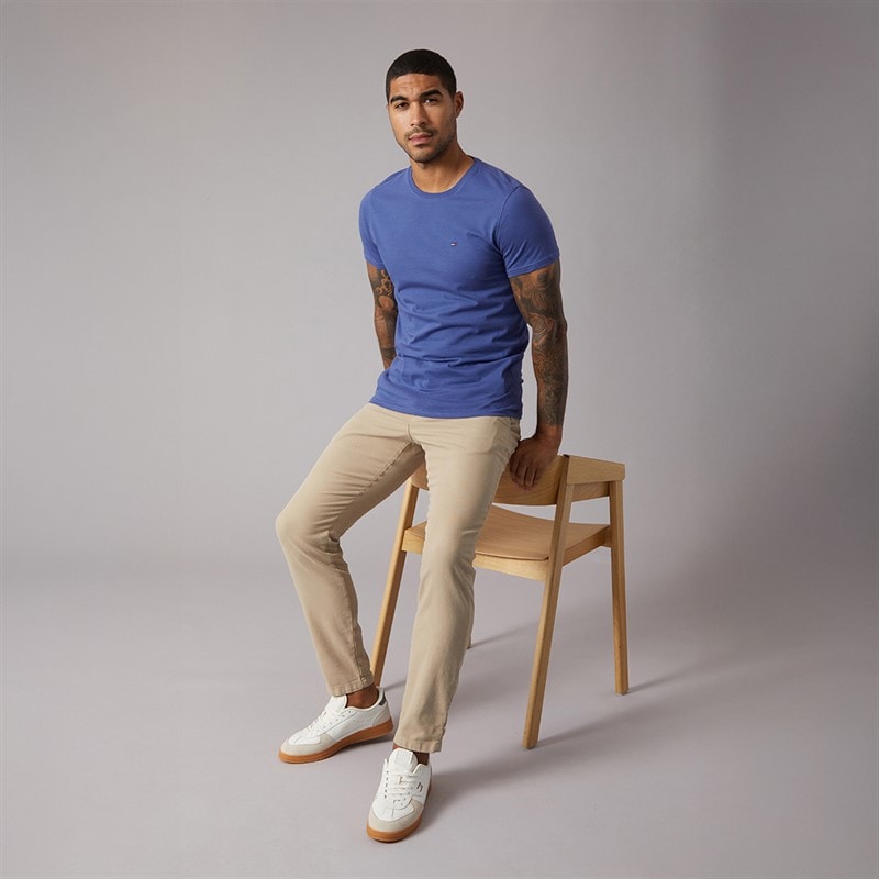 Tommy Jeans Mens Slim Fit T-Shirt Blue Storm - Image 4
