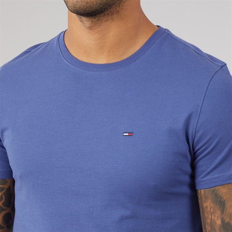 Tommy Jeans Mens Slim Fit T-Shirt Blue Storm - Image 5