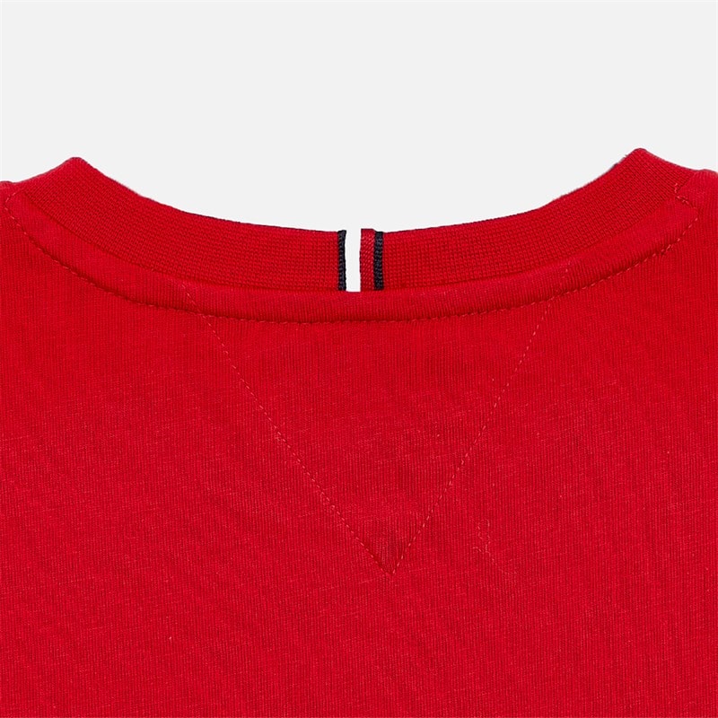 Tommy Hilfiger Boys Outline Flag Graphic T-Shirt Primary Red - Image 2