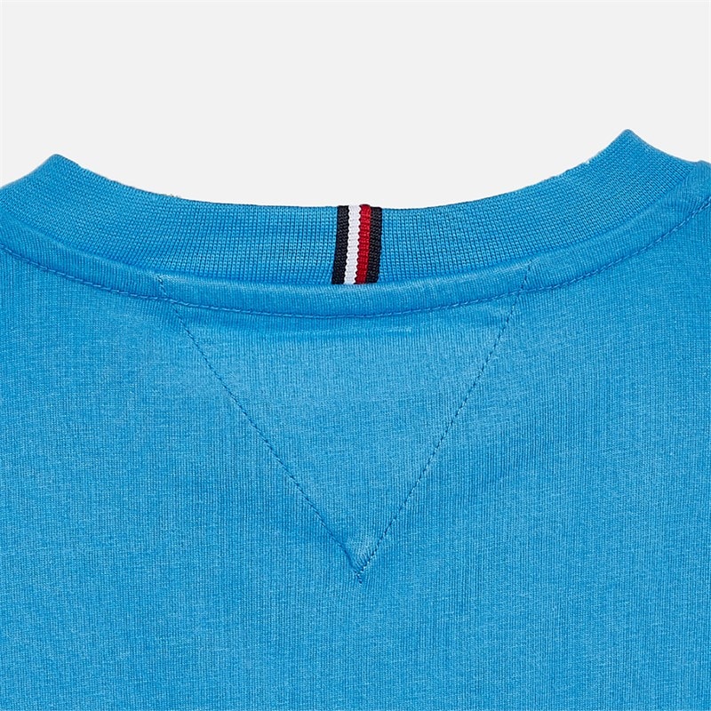 Tommy Hilfiger Boys Heritage Printed Flag T-Shirt Copenhagen Blue - Image 2