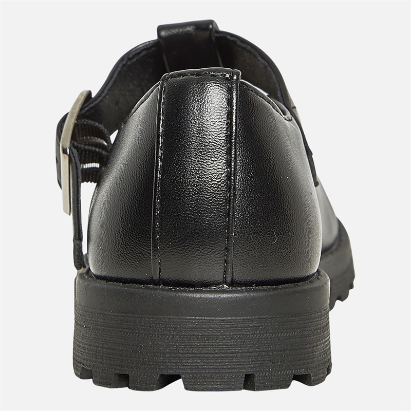 Little Divas Girls T-Bar School Shoes Black - Image 3