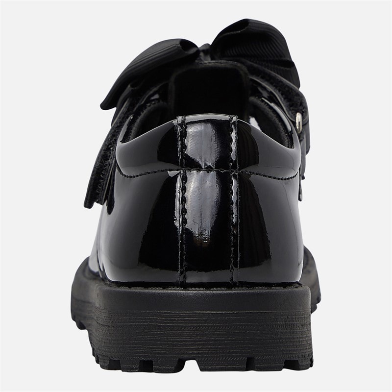 Little Divas Infant Girls T-Bar School Shoes Black Patent Pu - Image 3