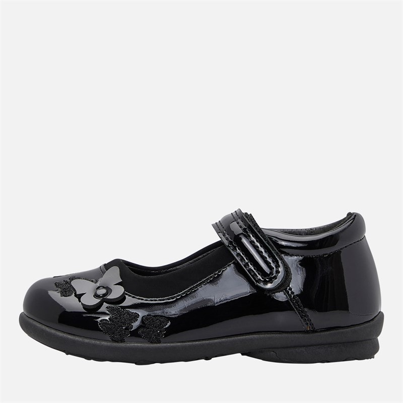 Little Divas Infant Girls Mary Jane School Shoes Black Patent