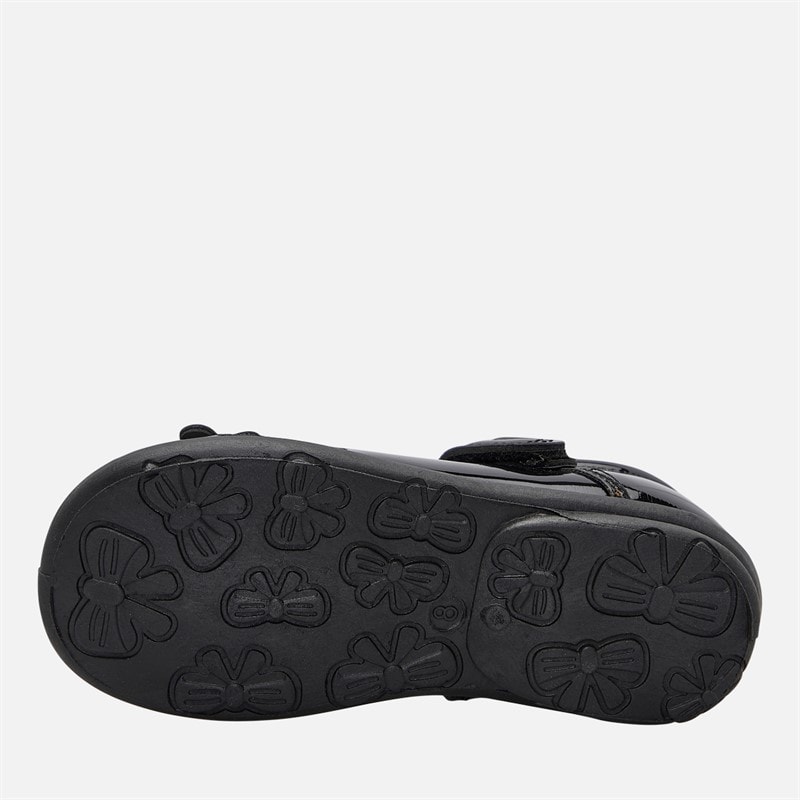 Little Divas Infant Girls Mary Jane School Shoes Black Patent - Image 2