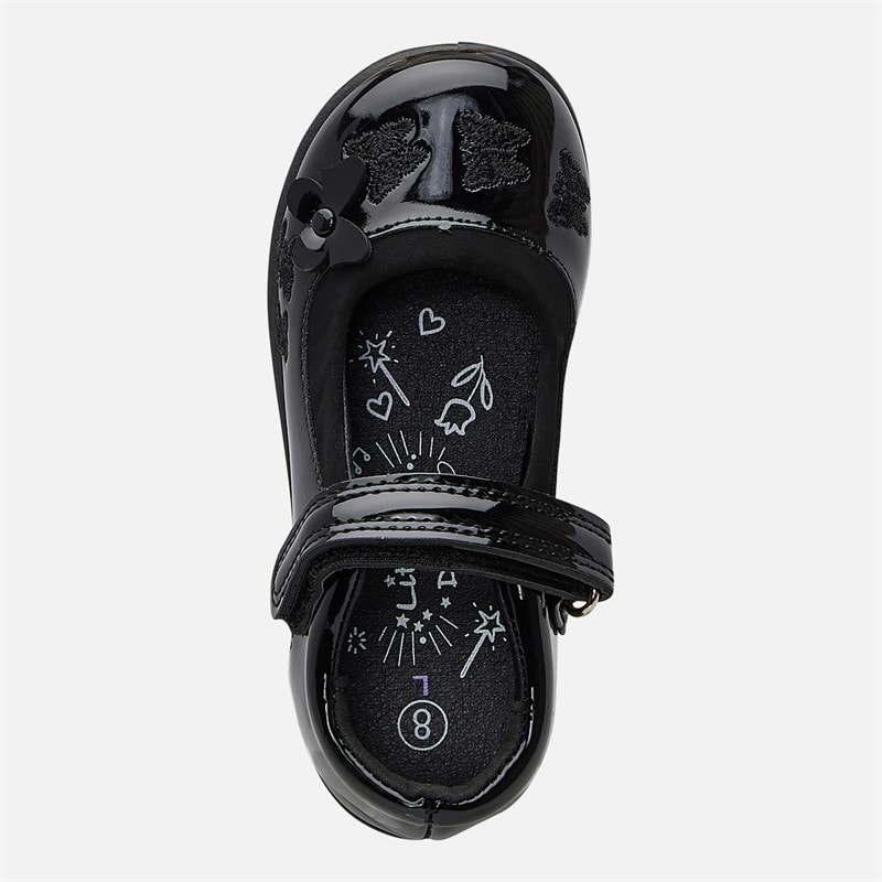Little Divas Infant Girls Mary Jane School Shoes Black Patent - Image 4