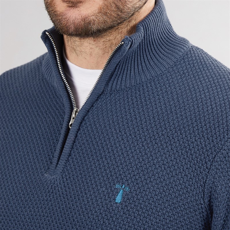 Saltwell Mens Ashgrove 1/4 Zip Jumper Navy - Image 3