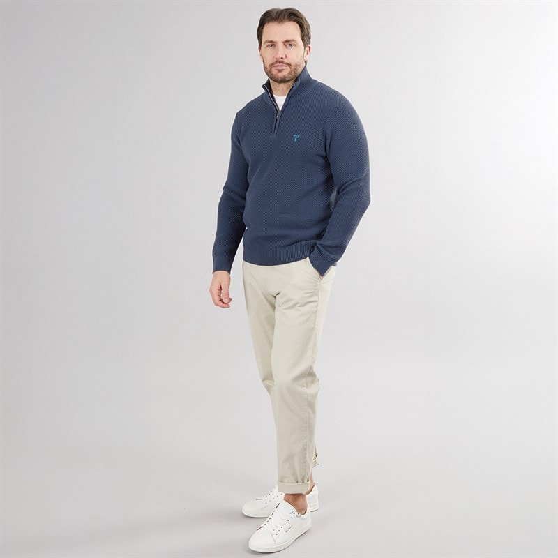 Saltwell Mens Ashgrove 1/4 Zip Jumper Navy - Image 4