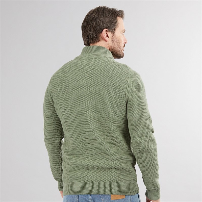 Saltwell Mens Ashgrove 1/4 Zip Jumper Sage Green - Image 2