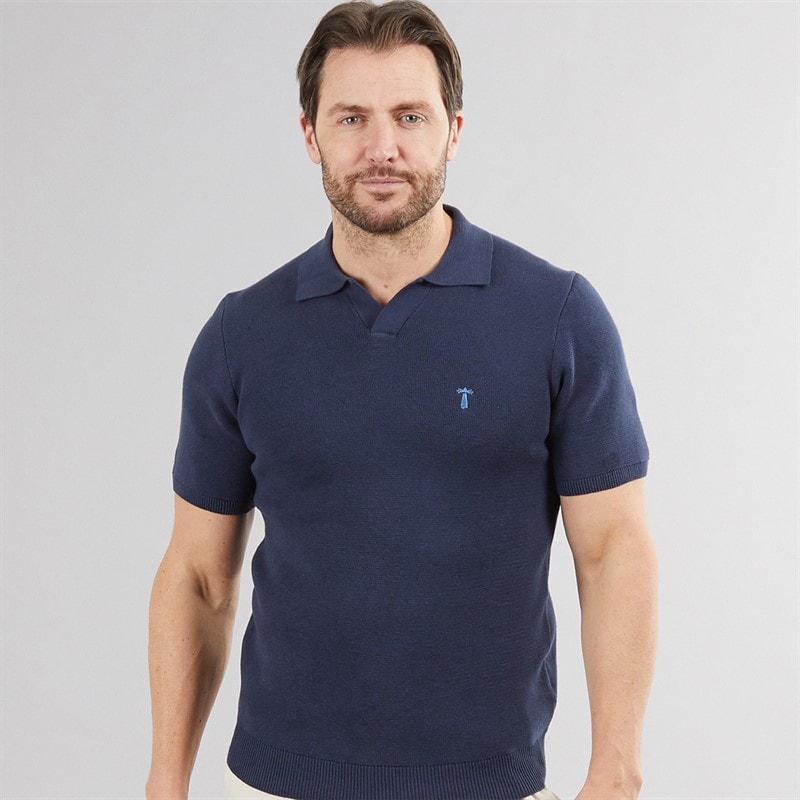 Saltwell Mens Parrs Trophy Neck Top Navy - Image 1