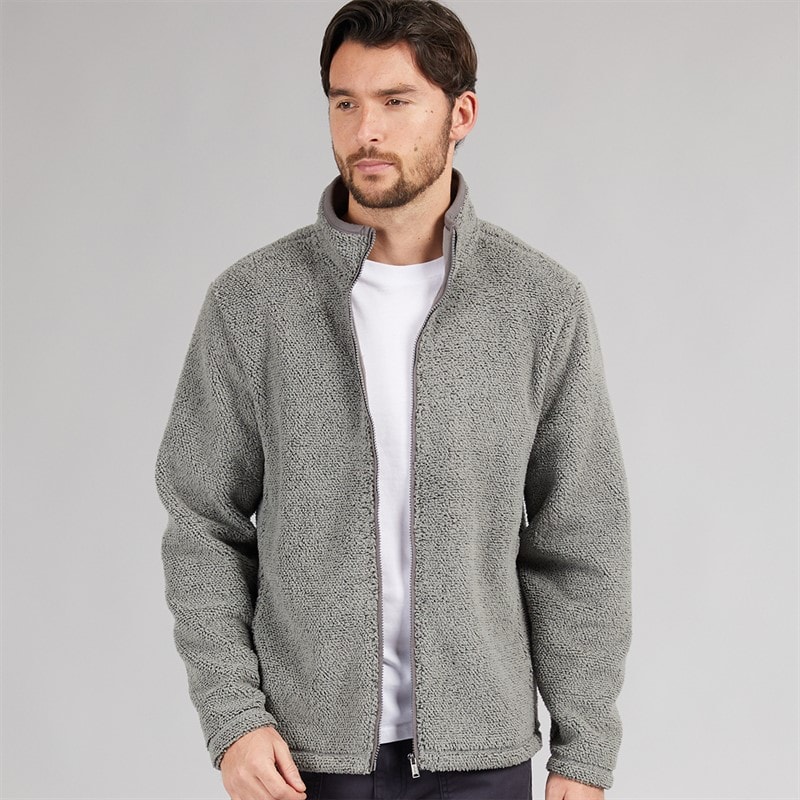 Saltwell Mens Rock Fleece Zip Sweatshirt Grey - Image 1