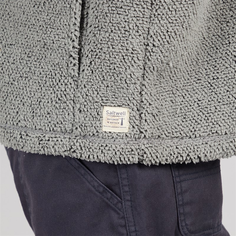 Saltwell Mens Rock Fleece Zip Sweatshirt Grey - Image 3