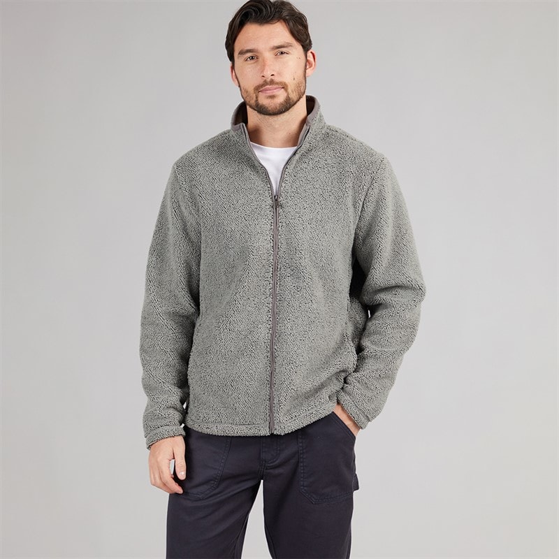 Saltwell Mens Rock Fleece Zip Sweatshirt Grey - Image 5