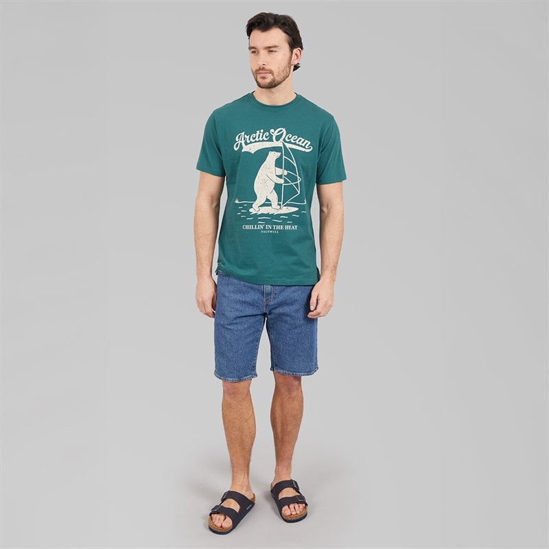Saltwell Mens Lucas T-Shirt Pine Green - Image 3
