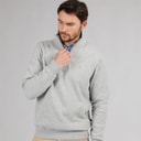 Saltwell Mens Bathurst 1/4 Zip Sweatshirt Grey Marl