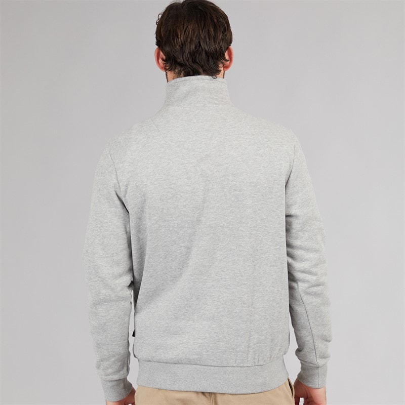 Saltwell Mens Bathurst 1/4 Zip Sweatshirt Grey Marl - Image 2