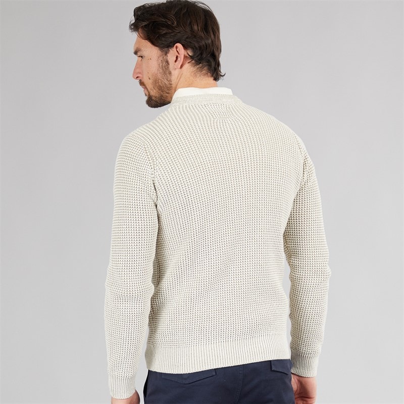 Saltwell Mens Eithen Crew Neck Jumper Ecru - Image 2