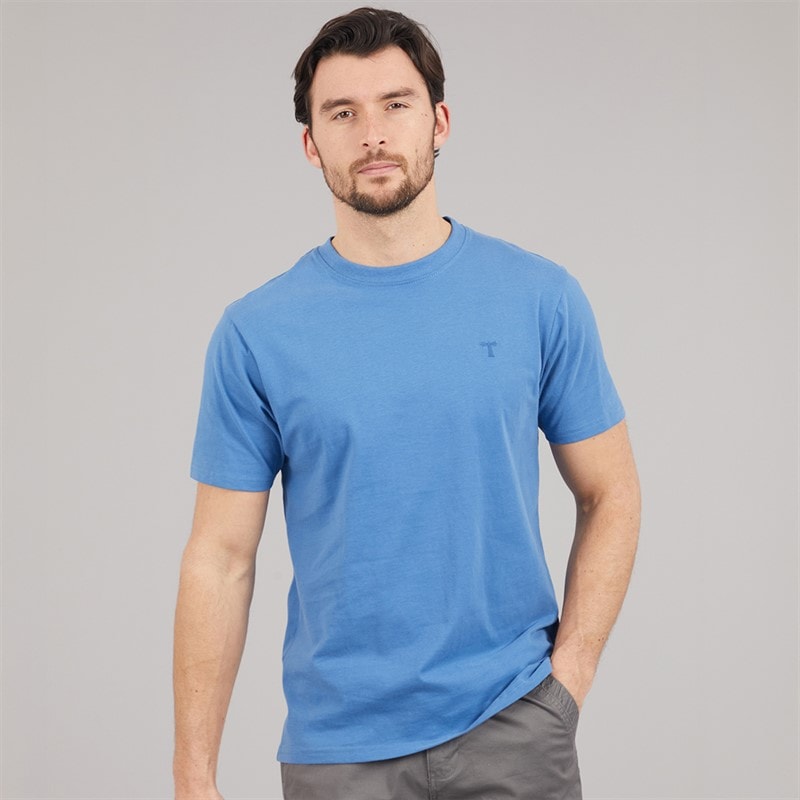 Saltwell Mens Nelson T-Shirt Mid Denim - Image 1