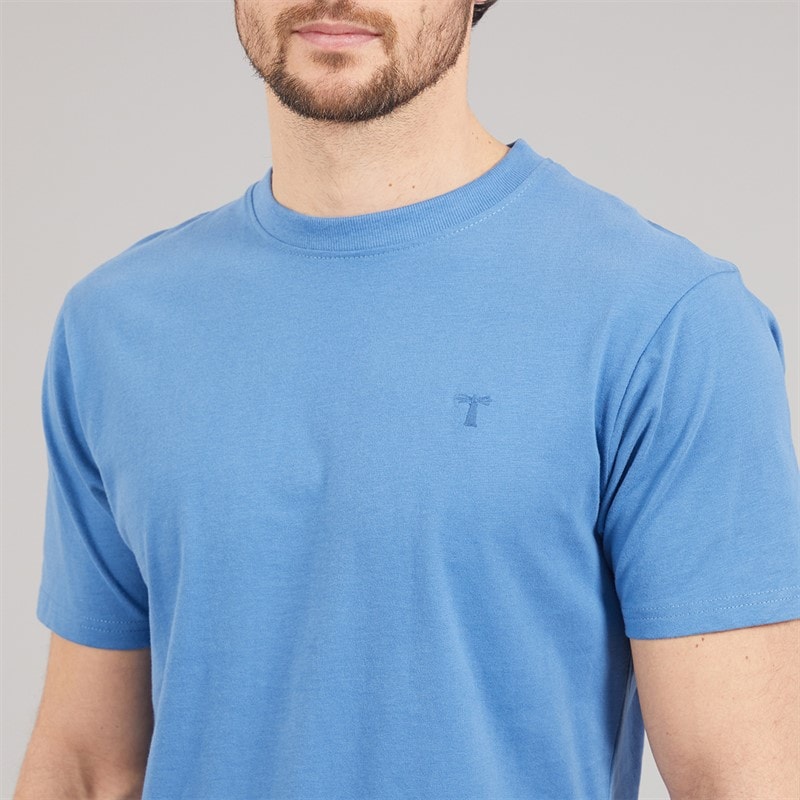 Saltwell Mens Nelson T-Shirt Mid Denim - Image 3