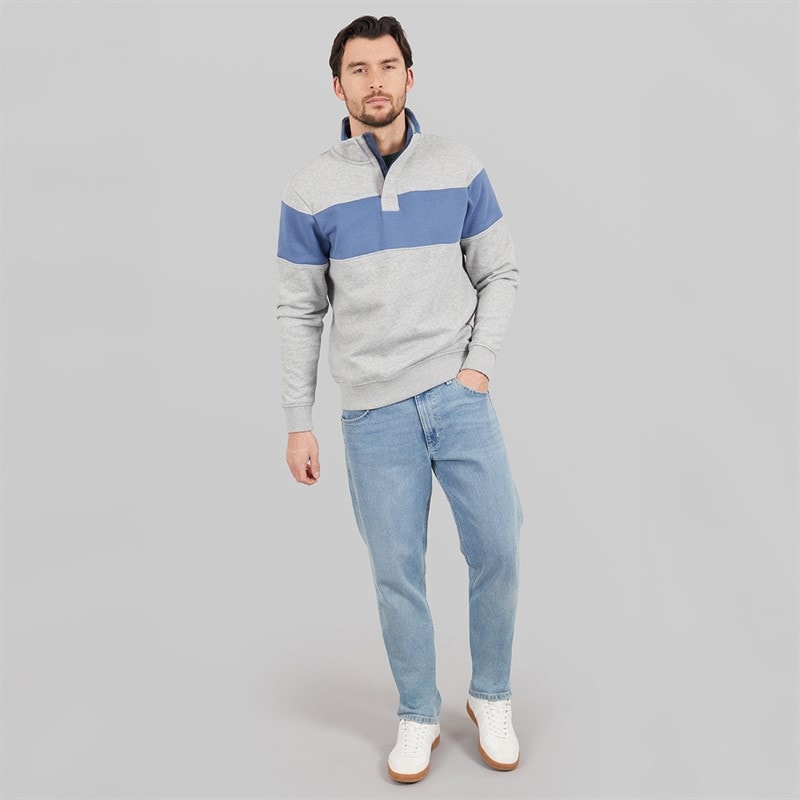 Saltwell Mens Girona Sweatshirt Light Grey Marl Ligt Grey Marl - Image 4