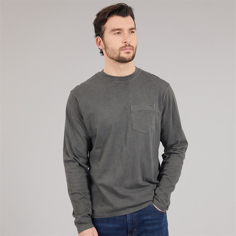 Saltwell Mens Picton Long Sleeve T-Shirt Slate - Image 1
