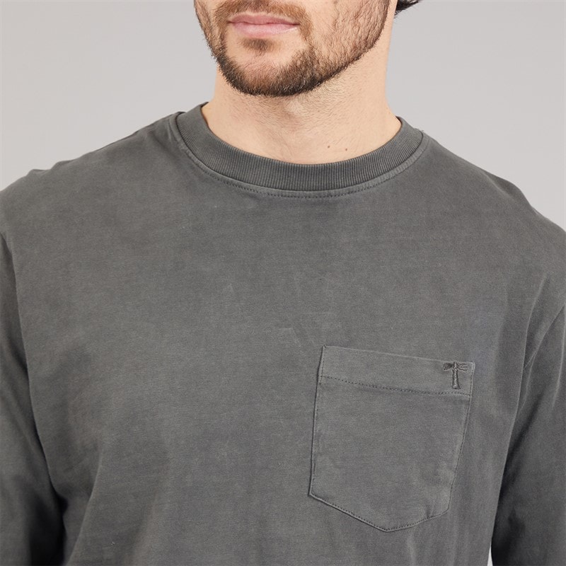 Saltwell Mens Picton Long Sleeve T-Shirt Slate - Image 3