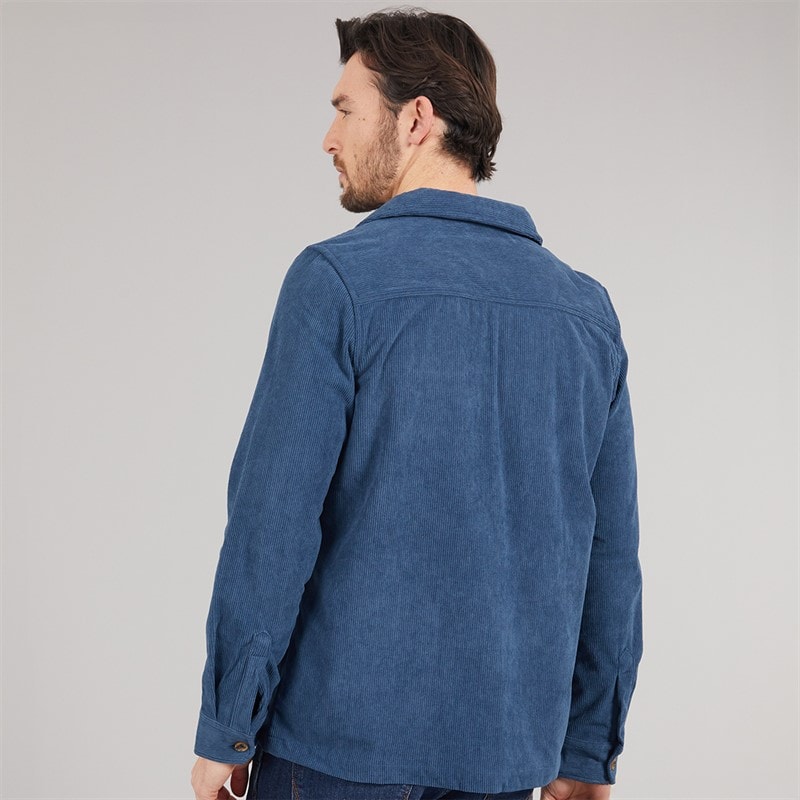 Saltwell Mens Langdale Cord Shirt Blue - Image 2