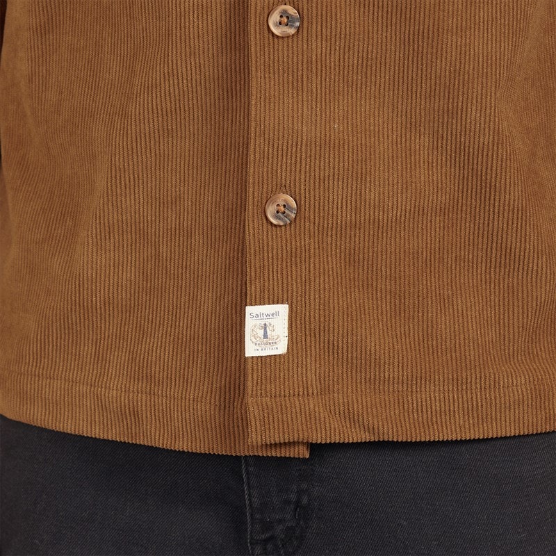 Saltwell Mens Langdale Cord Shirt Toffee - Image 3