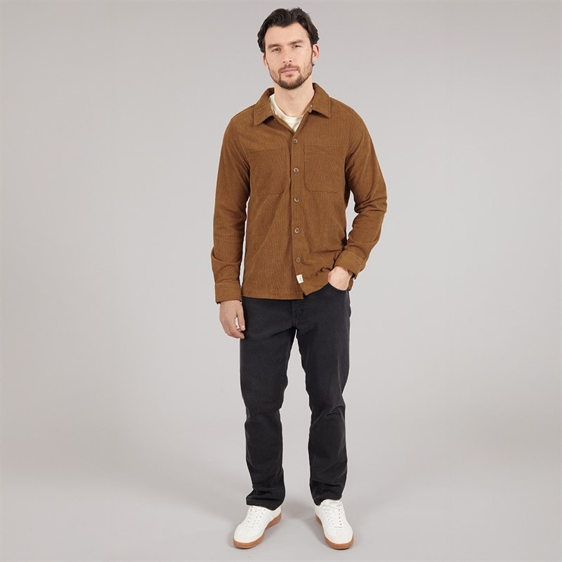 Saltwell Mens Langdale Cord Shirt Toffee - Image 4
