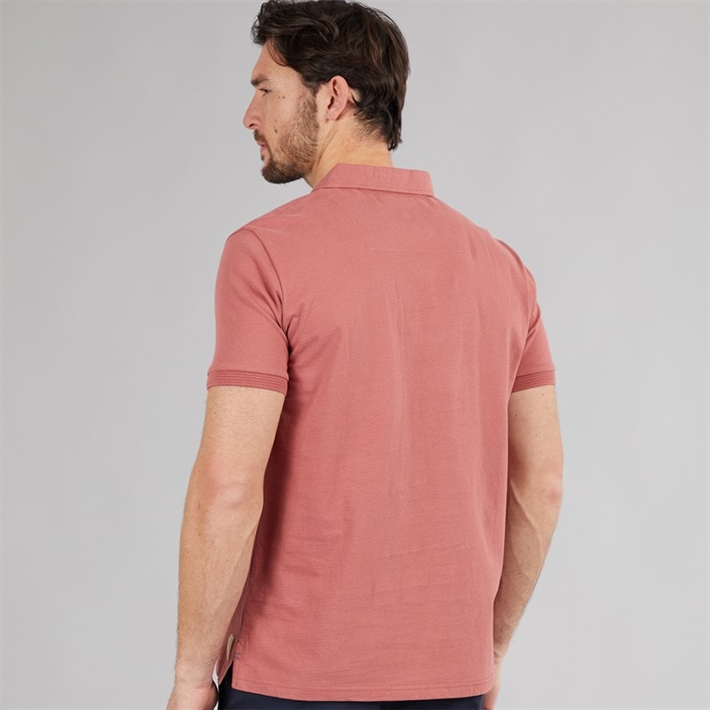 Saltwell Mens Coastal Polo Shirt Dusky Pink - Image 2