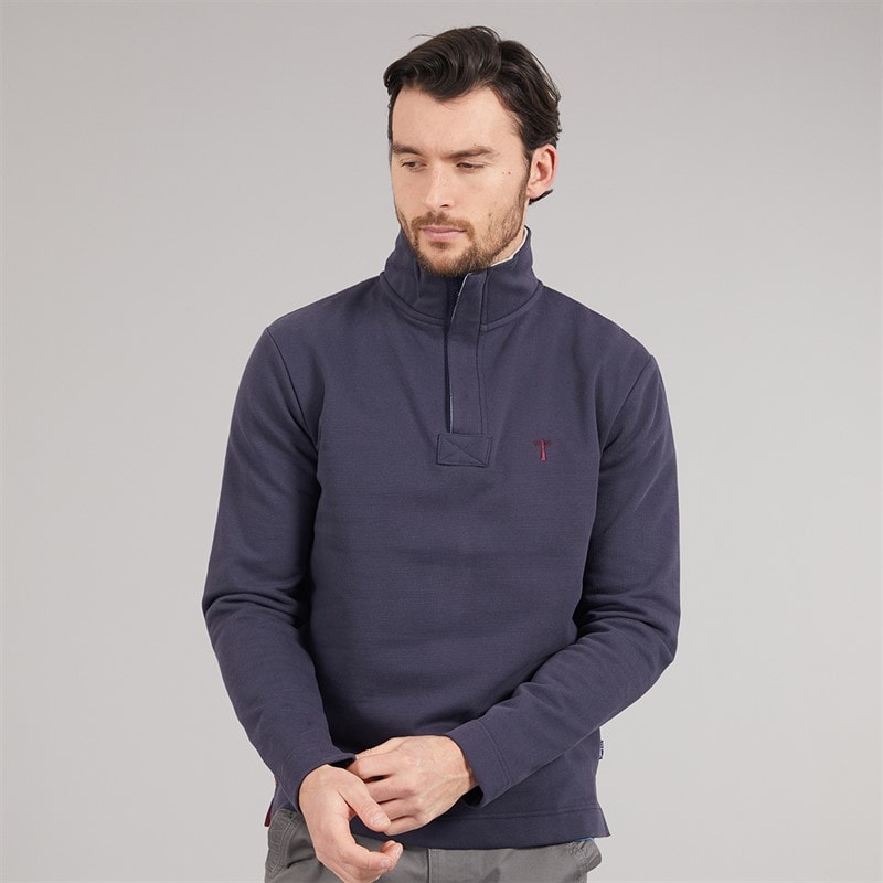 Saltwell Mens Wembley 1/4 Zip Sweatshirt Dark Navy - Image 5